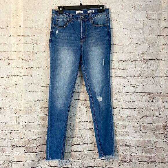 Kensie Women's Blue High Rise Skinny Lightly Distressed Jeans Size 8/29 - Picture 1 of 8
